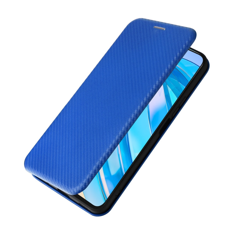 For Honor X8a Carbon Fiber Texture Flip Leather Phone Case