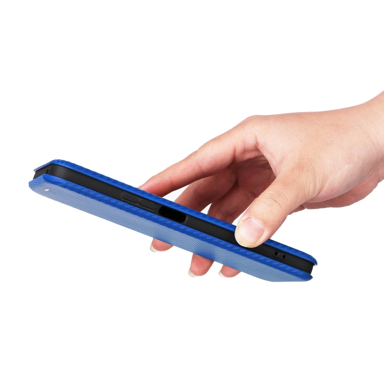 For Honor X8a Carbon Fiber Texture Flip Leather Phone Case