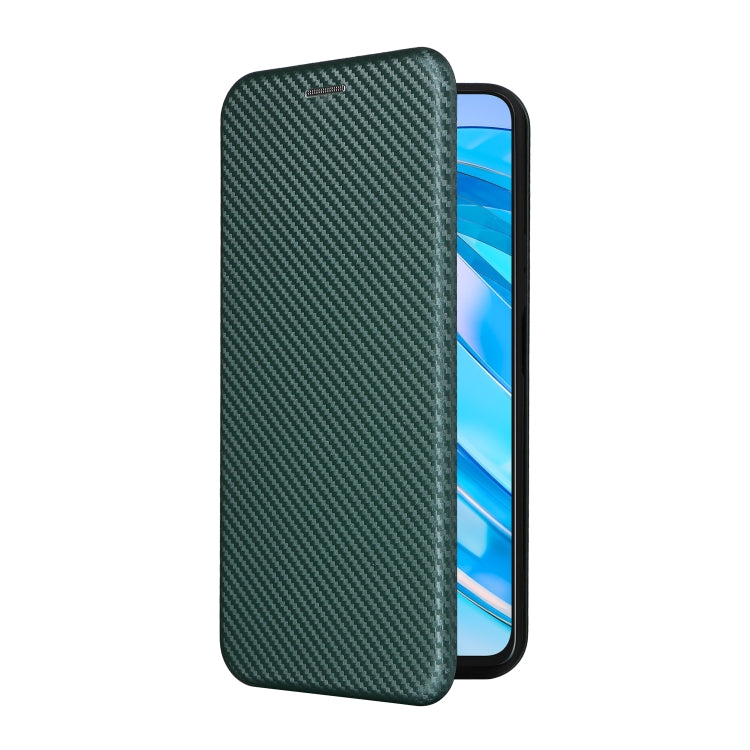 For Honor X8a Carbon Fiber Texture Flip Leather Phone Case