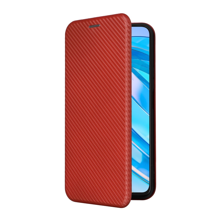 For Honor X8a Carbon Fiber Texture Flip Leather Phone Case