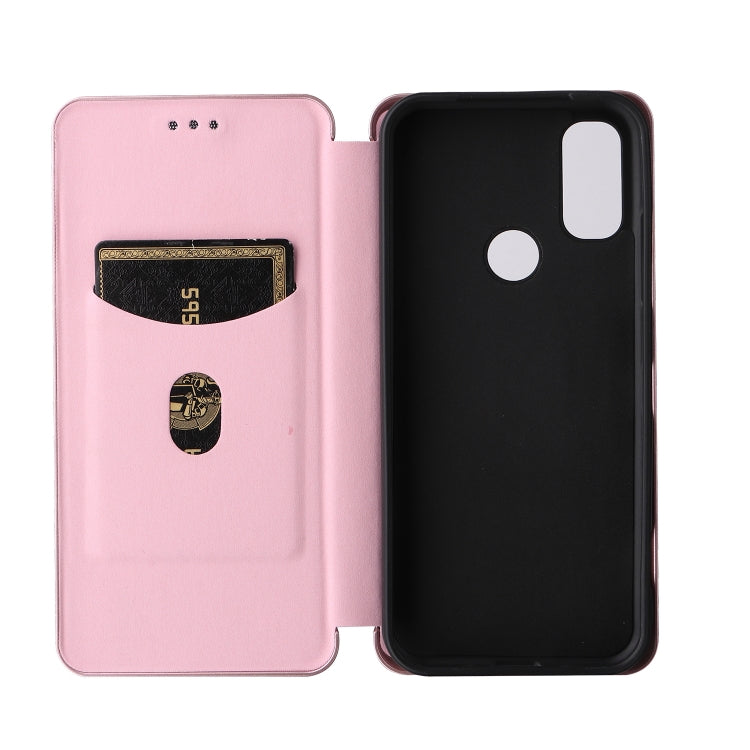 For Kyocera Android One S10 Carbon Fiber Texture Flip Leather Phone Case