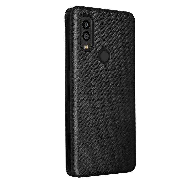 For Kyocera Android One S10 Carbon Fiber Texture Flip Leather Phone Case