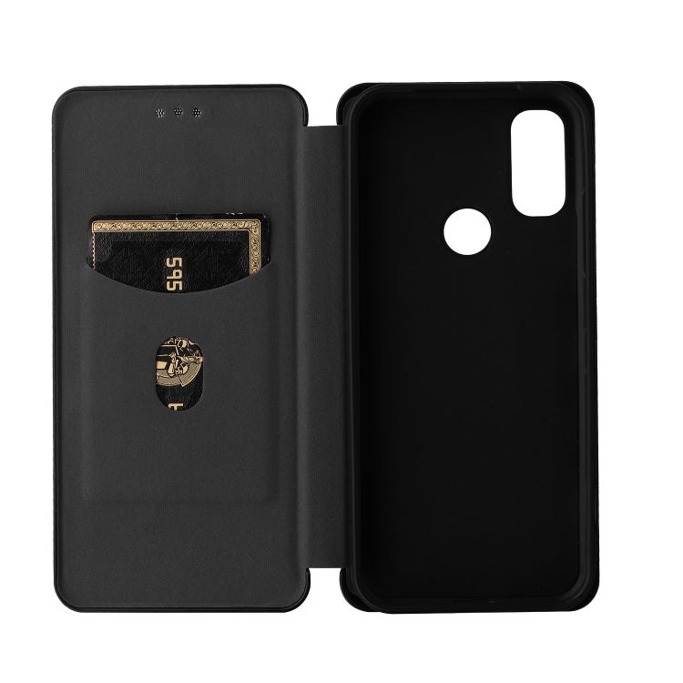 For Kyocera Android One S10 Carbon Fiber Texture Flip Leather Phone Case