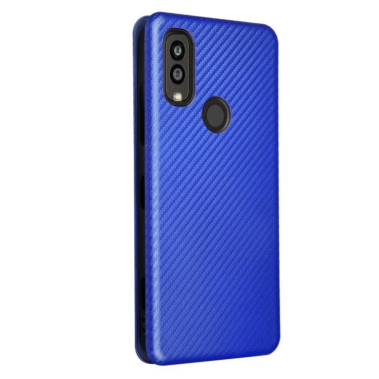 For Kyocera Android One S10 Carbon Fiber Texture Flip Leather Phone Case
