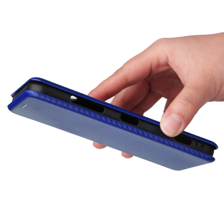 For Kyocera Android One S10 Carbon Fiber Texture Flip Leather Phone Case