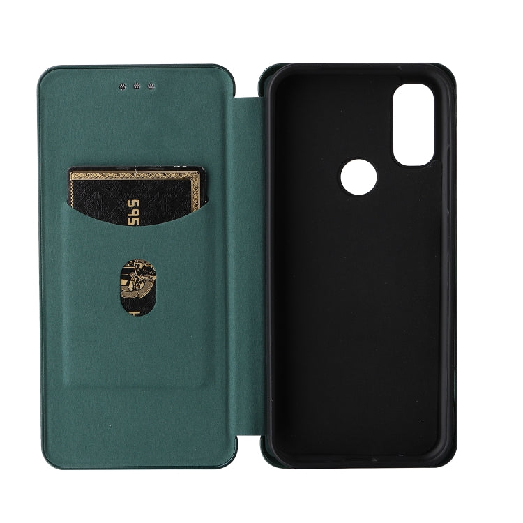 For Kyocera Android One S10 Carbon Fiber Texture Flip Leather Phone Case