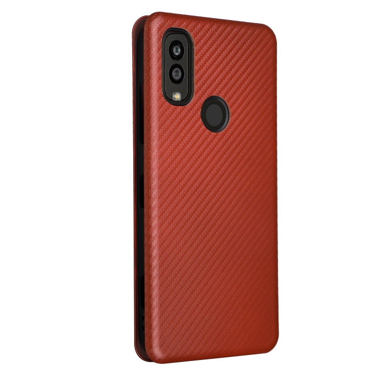 For Kyocera Android One S10 Carbon Fiber Texture Flip Leather Phone Case