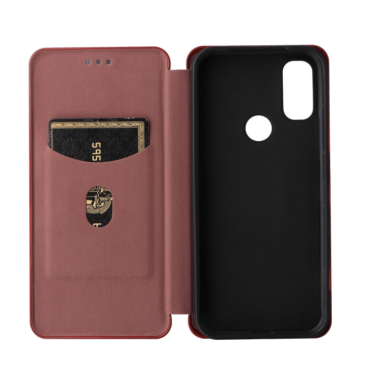 For Kyocera Android One S10 Carbon Fiber Texture Flip Leather Phone Case