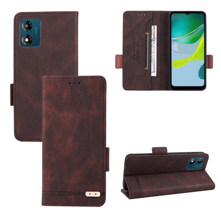 For Motorola Moto E13 4G Magnetic Clasp Flip Leather Phone Case
