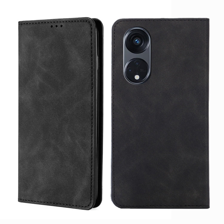 For OPPO Reno8 T 5G/A1 Pro 5G Skin Feel Magnetic Horizontal Flip Leather Phone Case