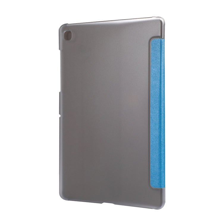 For Galaxy S6 Lite P610 TPU Silk Texture Three-fold Horizontal Flip Leather Case with Holder
