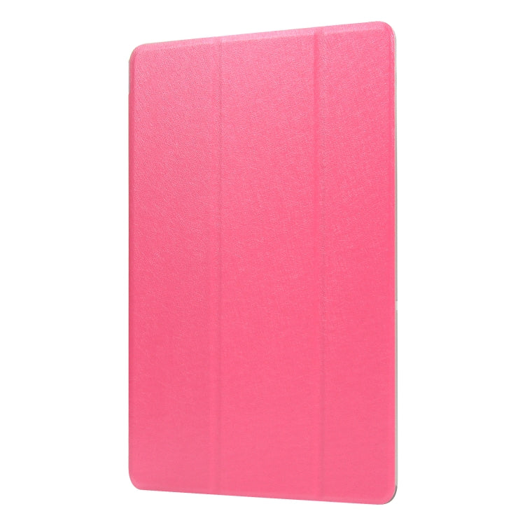 For Galaxy S6 Lite P610 TPU Silk Texture Three-fold Horizontal Flip Leather Case with Holder