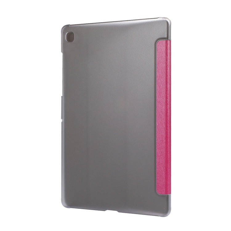 For Galaxy S6 Lite P610 TPU Silk Texture Three-fold Horizontal Flip Leather Case with Holder