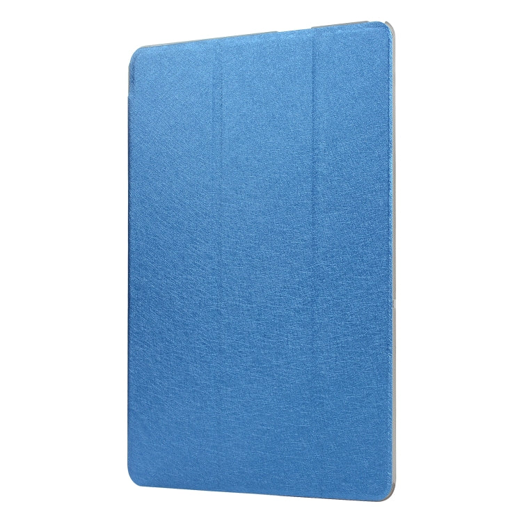 For Galaxy S6 Lite P610 TPU Silk Texture Three-fold Horizontal Flip Leather Case with Holder