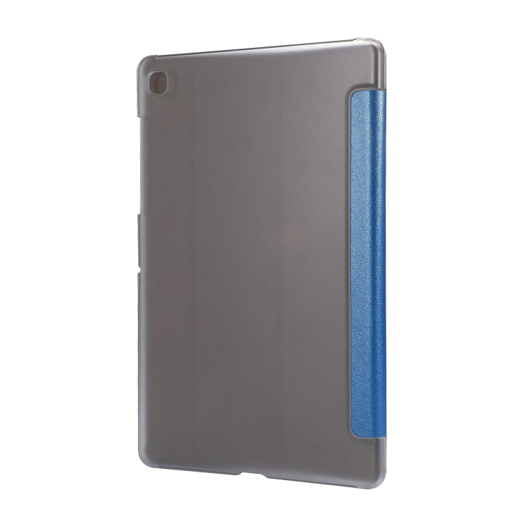 For Galaxy S6 Lite P610 TPU Silk Texture Three-fold Horizontal Flip Leather Case with Holder
