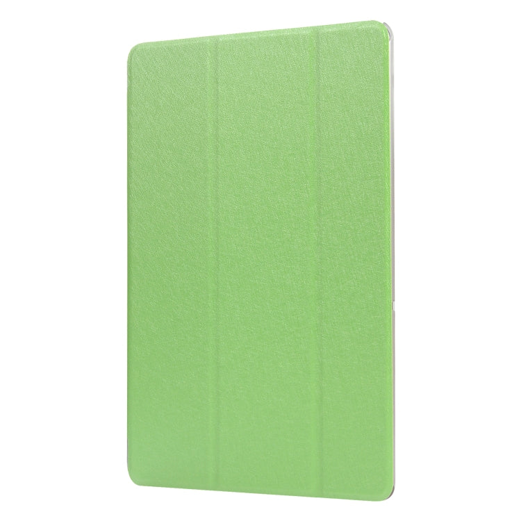 For Galaxy S6 Lite P610 TPU Silk Texture Three-fold Horizontal Flip Leather Case with Holder