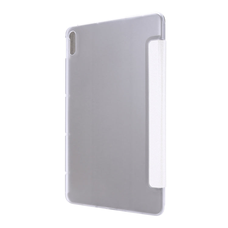 For Huawei Matepad 10.4 TPU Silk Texture Three-fold Horizontal Flip Leather Case with Holder