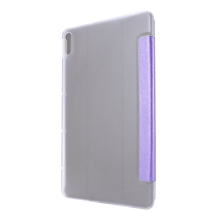 For Huawei Matepad 10.4 TPU Silk Texture Three-fold Horizontal Flip Leather Case with Holder