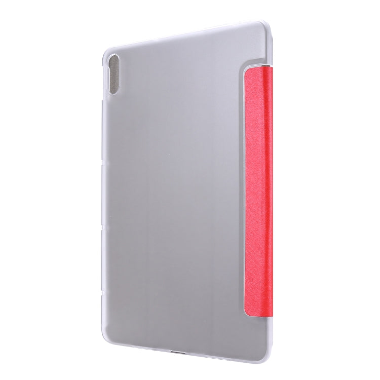 For Huawei Matepad 10.4 TPU Silk Texture Three-fold Horizontal Flip Leather Case with Holder