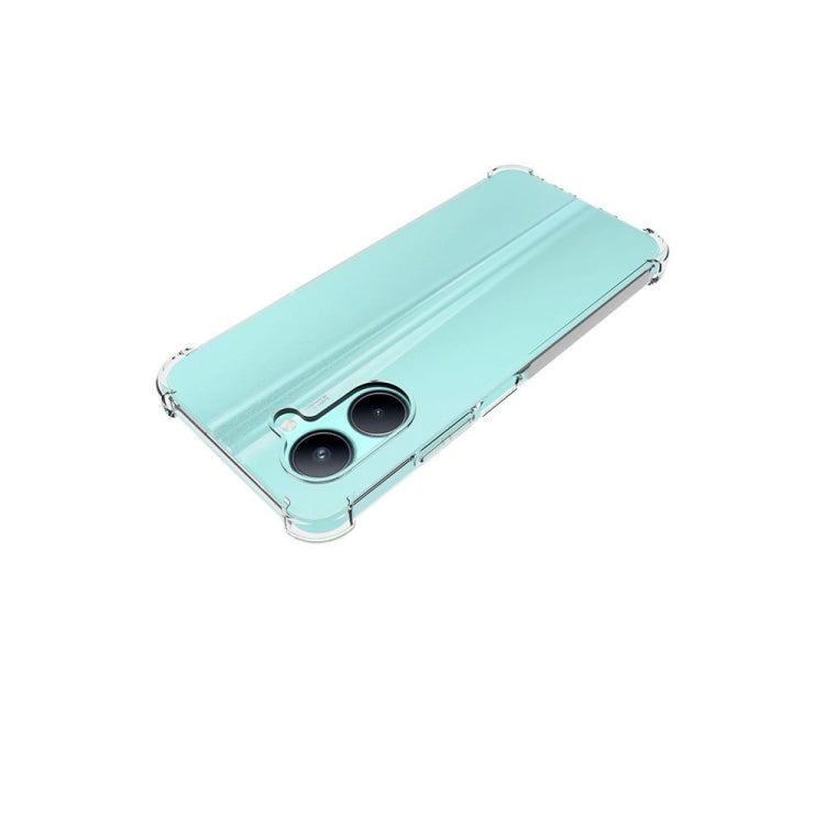 For Realme C33 Shockproof Non-slip Thickening TPU Phone Case(Transparent)