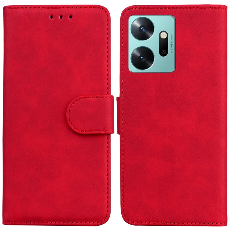 For Infinix Zero 20 / X6821 Skin Feel Pure Color Flip Leather Phone Case