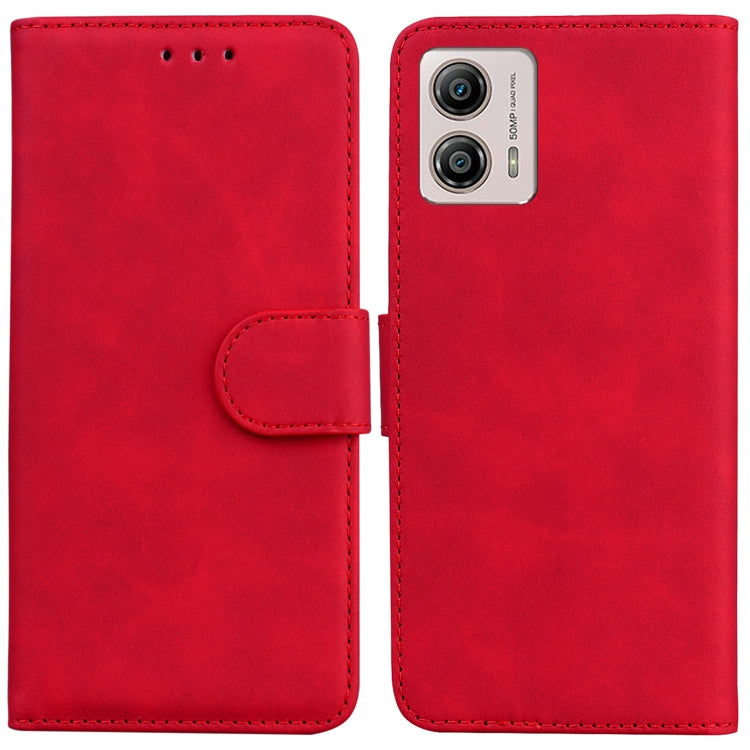 For Motorola Moto G13 / G23 / G53 Skin Feel Pure Color Flip Leather Phone Case