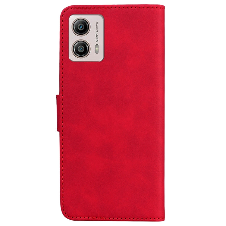 For Motorola Moto G13 / G23 / G53 Skin Feel Pure Color Flip Leather Phone Case
