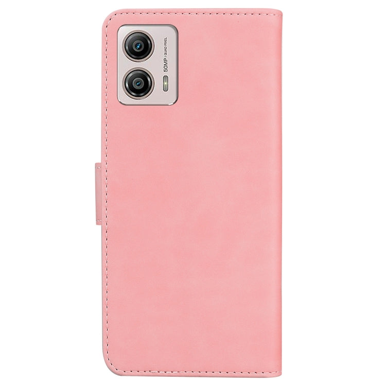 For Motorola Moto G13 / G23 / G53 Skin Feel Pure Color Flip Leather Phone Case