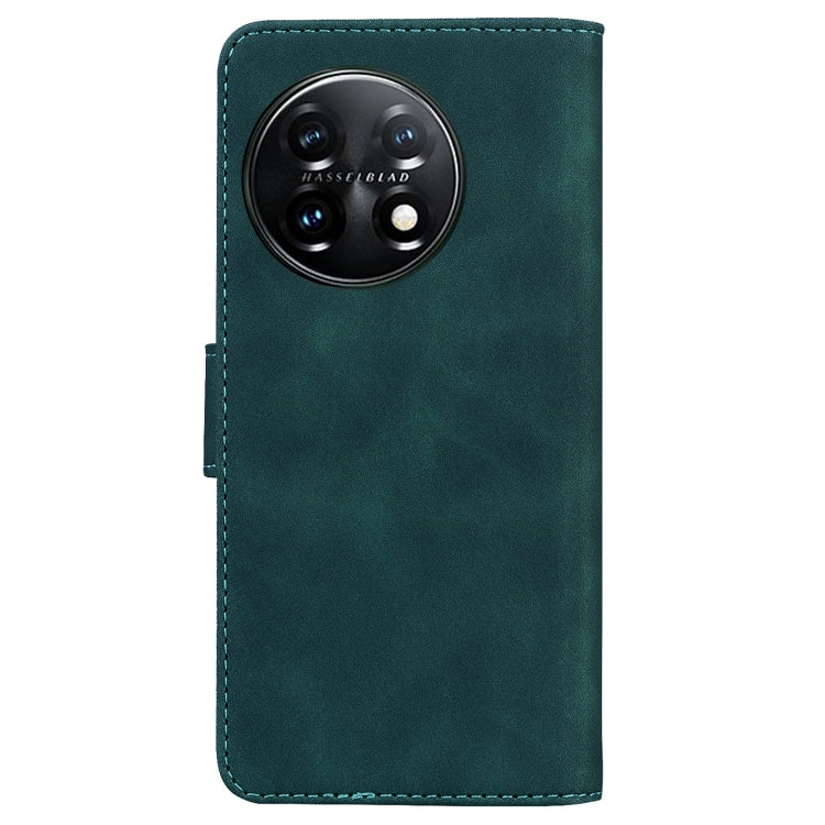 For OnePlus 11 Skin Feel Pure Color Flip Leather Phone Case