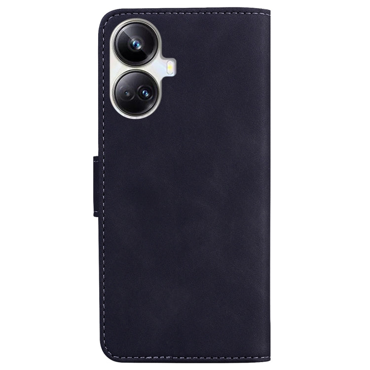 For Realme 10 Pro+ Skin Feel Pure Color Flip Leather Phone Case