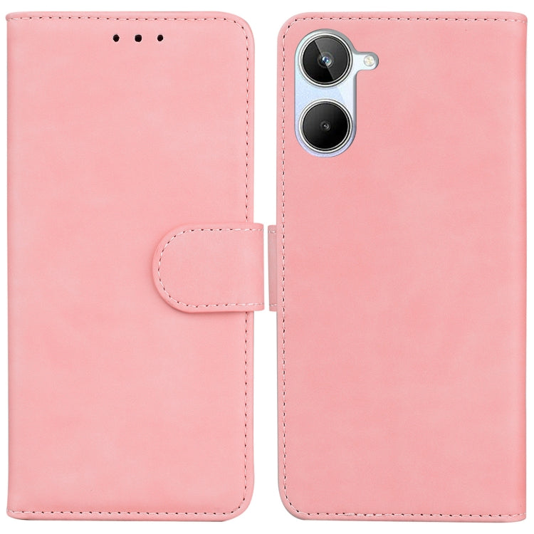 For Realme 10 4G Skin Feel Pure Color Flip Leather Phone Case