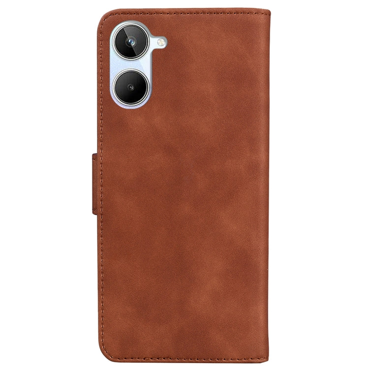 For Realme 10 4G Skin Feel Pure Color Flip Leather Phone Case