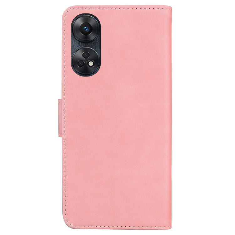 For OPPO Reno8 T 4G Skin Feel Pure Color Flip Leather Phone Case