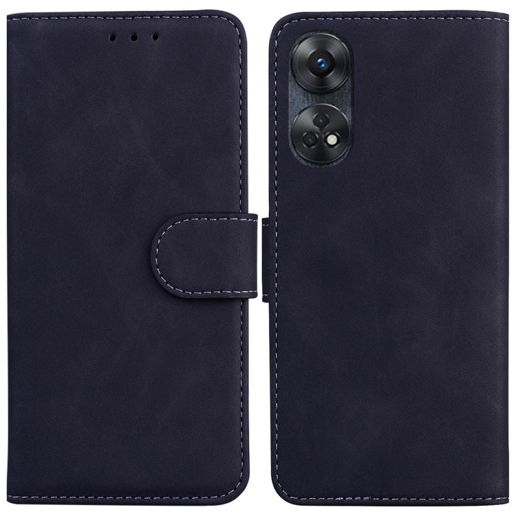 For OPPO Reno8 T 4G Skin Feel Pure Color Flip Leather Phone Case
