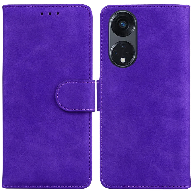 For OPPO Reno8 T 5G / A1 Pro 5G Skin Feel Pure Color Flip Leather Phone Case