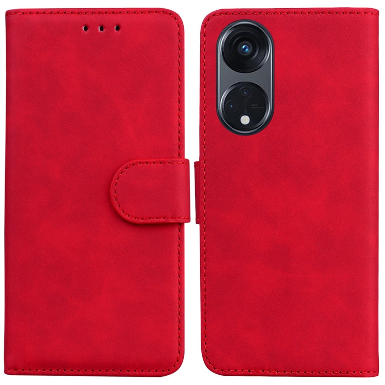 For OPPO Reno8 T 5G / A1 Pro 5G Skin Feel Pure Color Flip Leather Phone Case