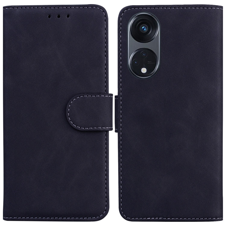 For OPPO Reno8 T 5G / A1 Pro 5G Skin Feel Pure Color Flip Leather Phone Case