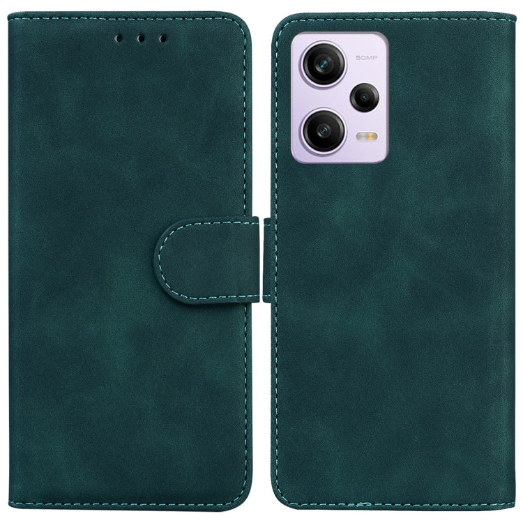 For Xiaomi Redmi Note 12 Pro 5G Skin Feel Pure Color Flip Leather Phone Case