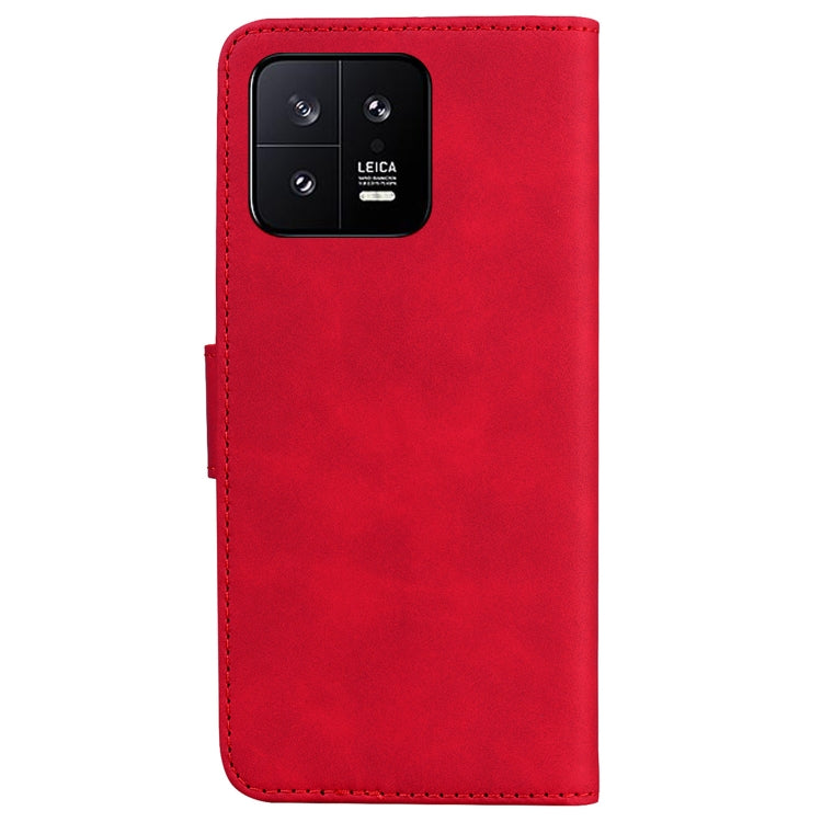 For Xiaomi 13 5G Skin Feel Pure Color Flip Leather Phone Case
