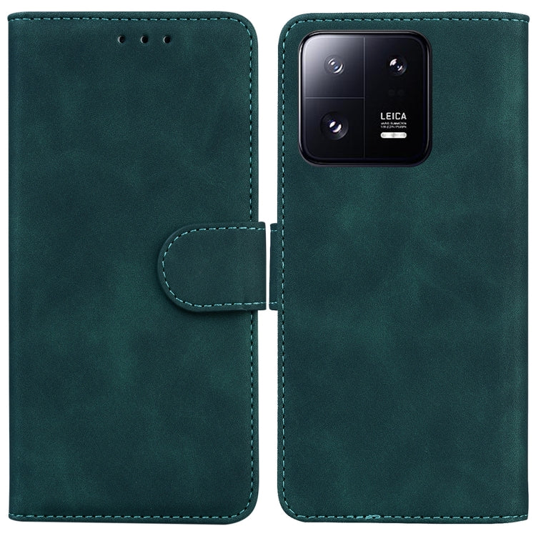 For Xiaomi 13 Pro 5G Skin Feel Pure Color Flip Leather Phone Case