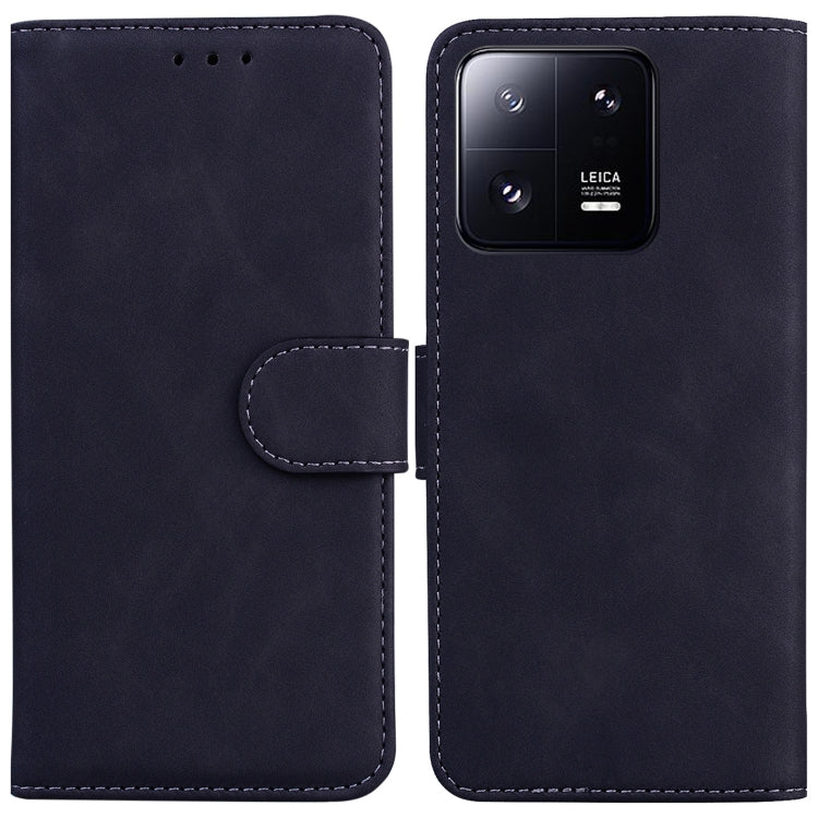 For Xiaomi 13 Pro 5G Skin Feel Pure Color Flip Leather Phone Case