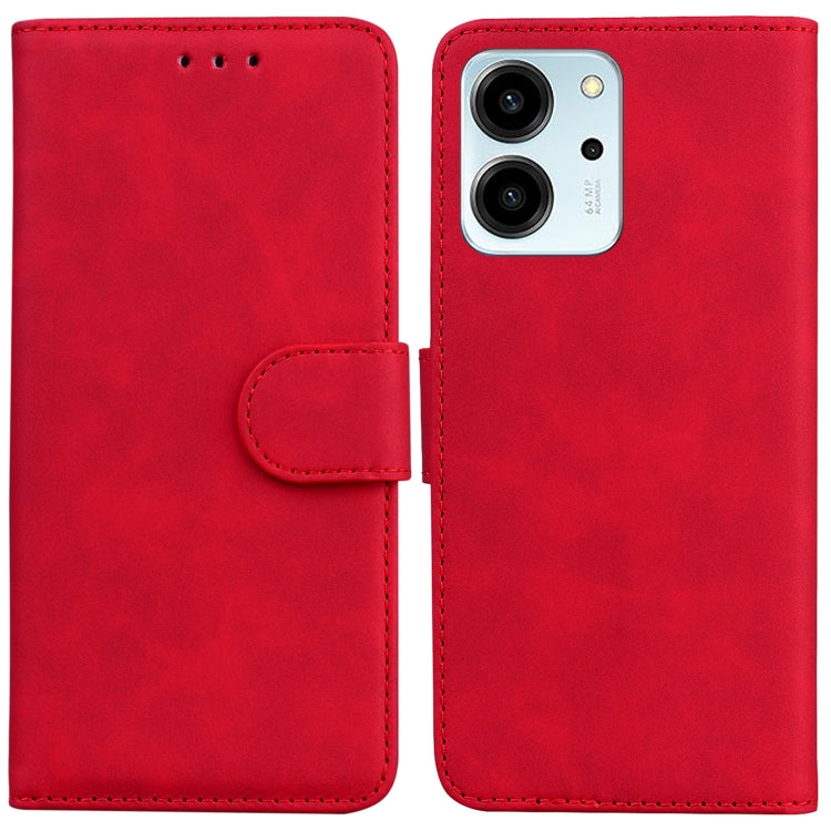 For Honor 80 SE Skin Feel Pure Color Flip Leather Phone Case