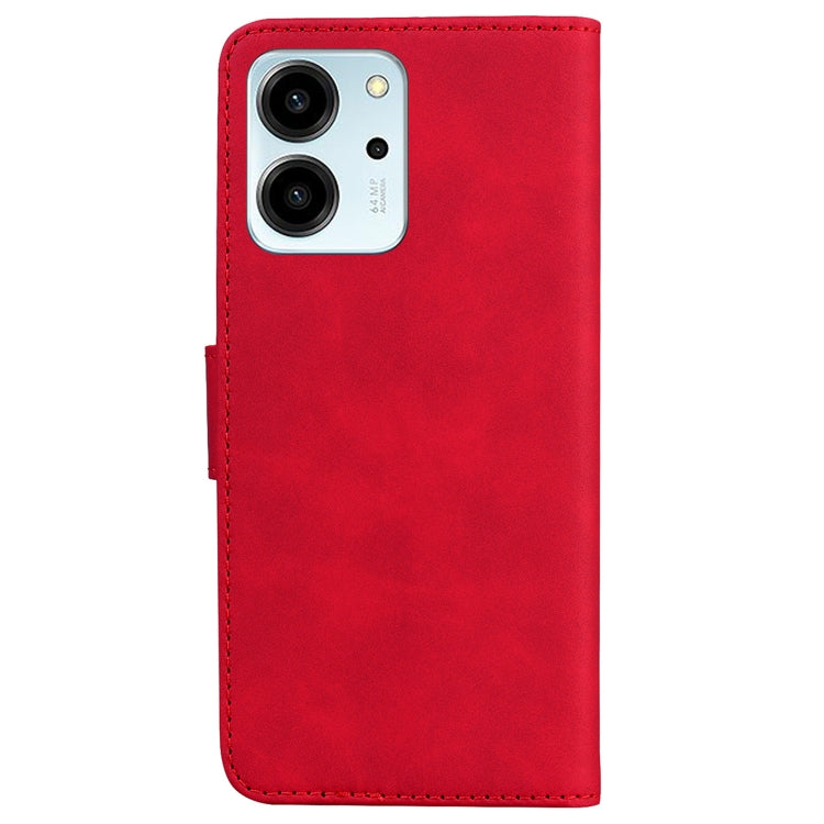 For Honor 80 SE Skin Feel Pure Color Flip Leather Phone Case