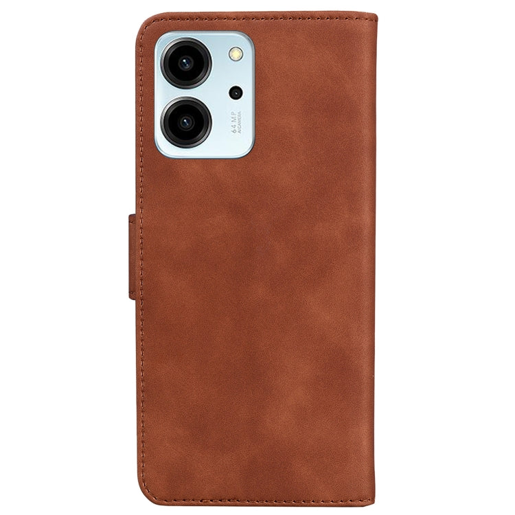 For Honor 80 SE Skin Feel Pure Color Flip Leather Phone Case