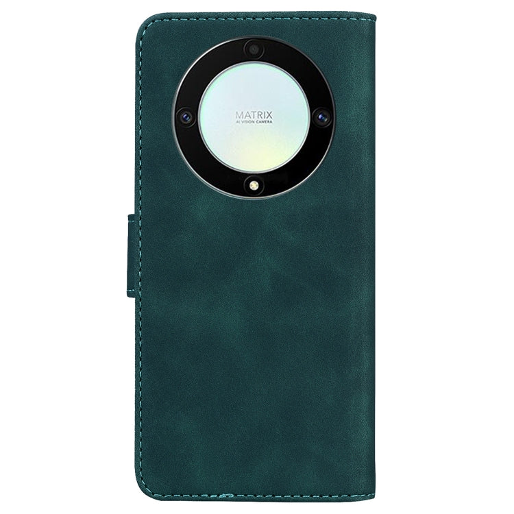 For Honor X9a Skin Feel Pure Color Flip Leather Phone Case