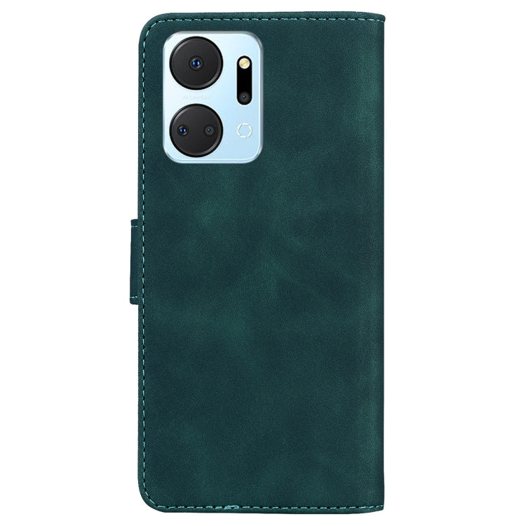 For Honor X7A Skin Feel Pure Color Flip Leather Phone Case