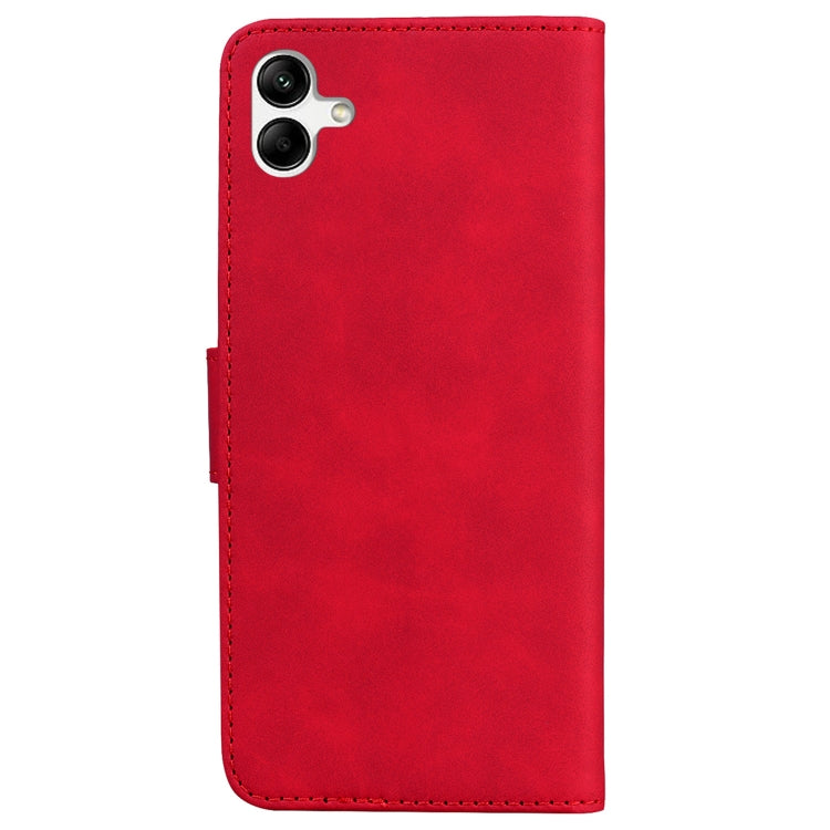 For Samsung Galaxy A04e / F04 / M04 Skin Feel Pure Color Flip Leather Phone Case