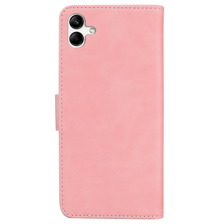 For Samsung Galaxy A04e / F04 / M04 Skin Feel Pure Color Flip Leather Phone Case