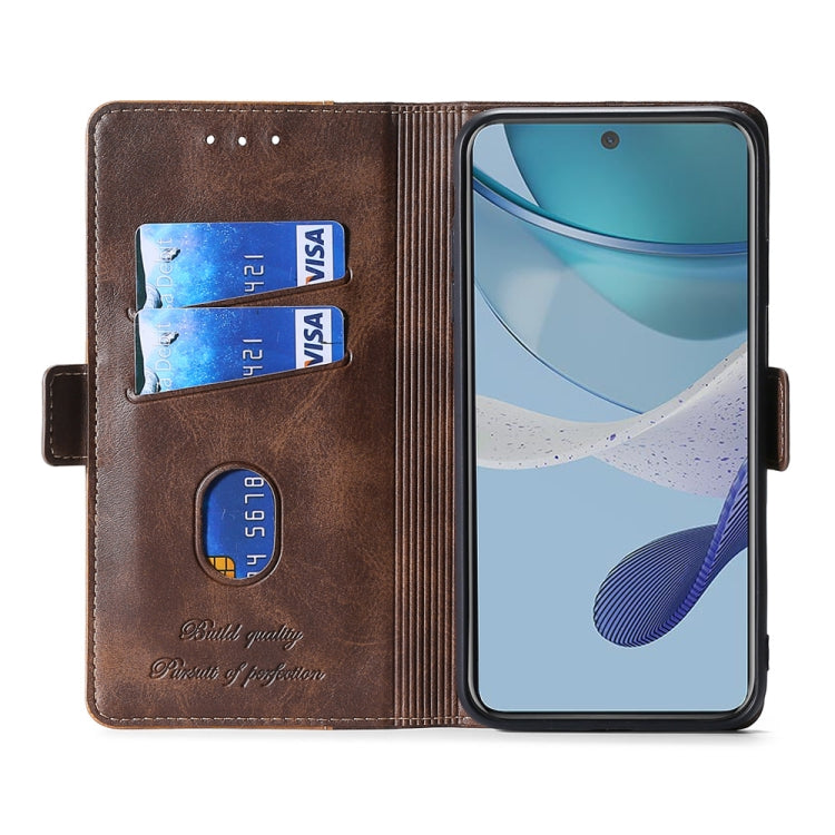 For Xiaomi Redmi Note 12 Pro Speed/Poco X5 Pro Contrast Color Side Buckle Leather Phone Case