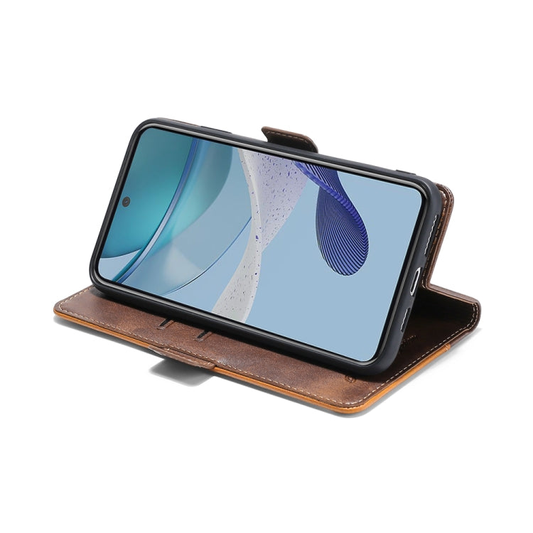 For Xiaomi Redmi Note 12 Pro Speed/Poco X5 Pro Contrast Color Side Buckle Leather Phone Case